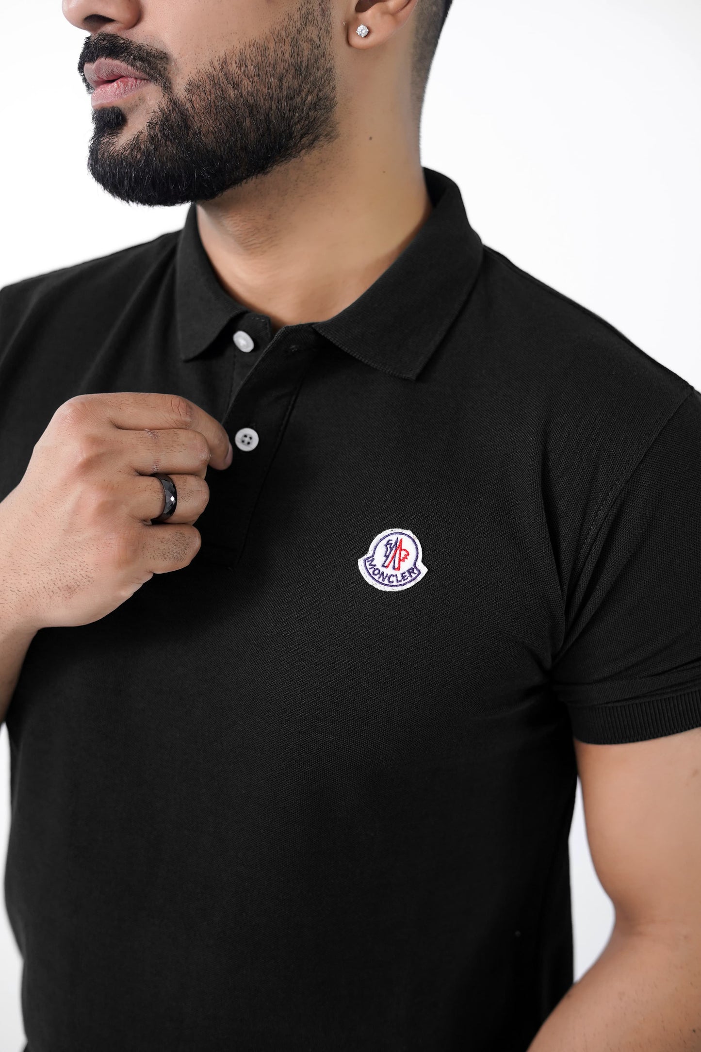 pique polo moncler design