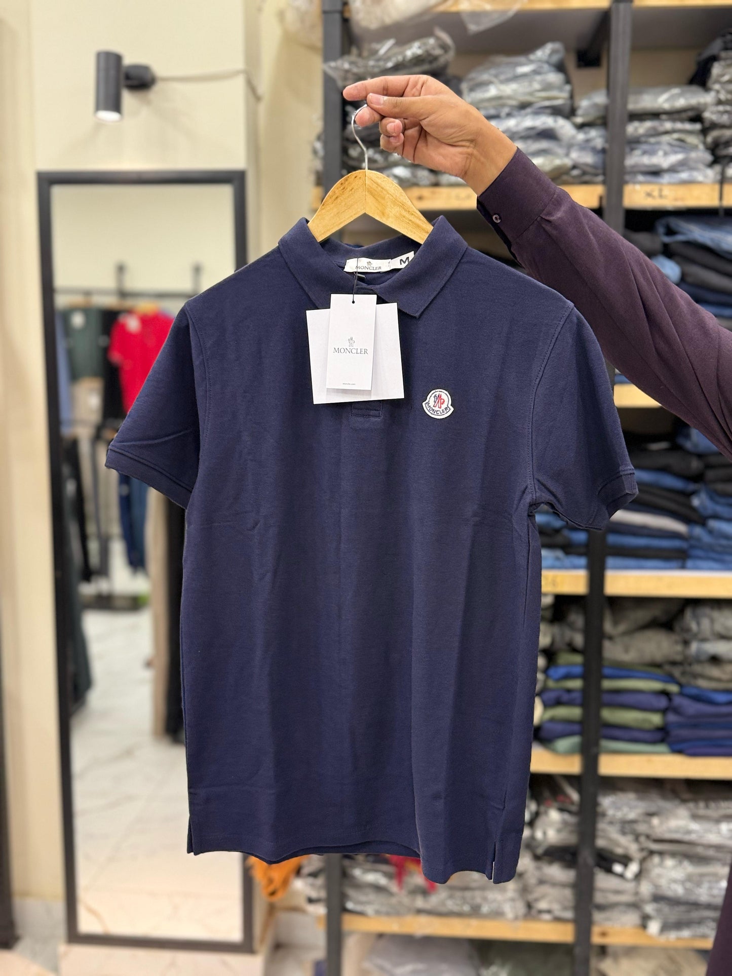 pique polo moncler design