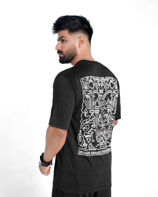 Over size T-Shirt maze design