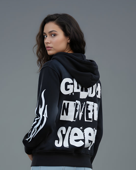 Multi-Graphic Print Streetwear Zip Hoodie