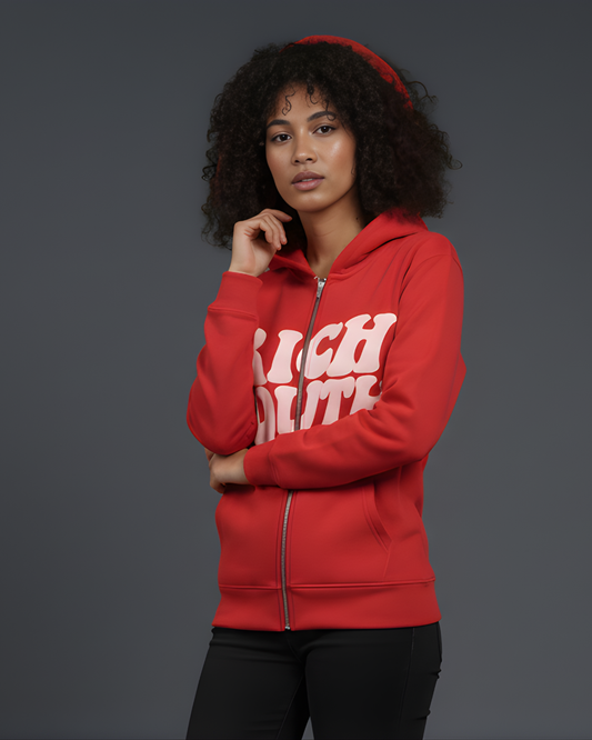 Retro Font Zip-Up Hoodie