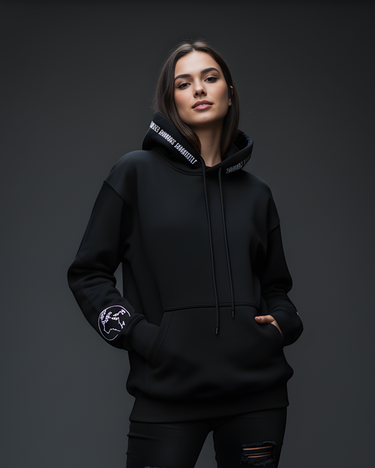 Minimalist Black Fleece Hoodie