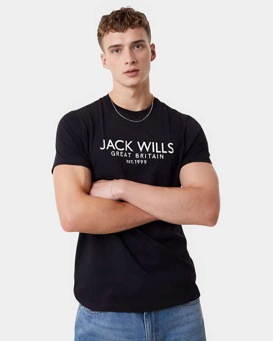Jack Wills Black Cotton Jersey T-Shirt