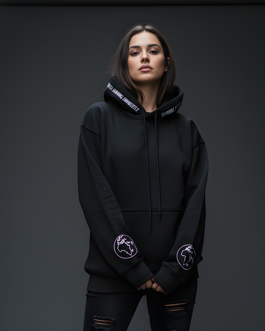 Minimalist Black Fleece Hoodie