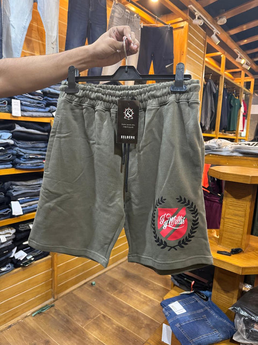 Dark Green Terry Short- qb007