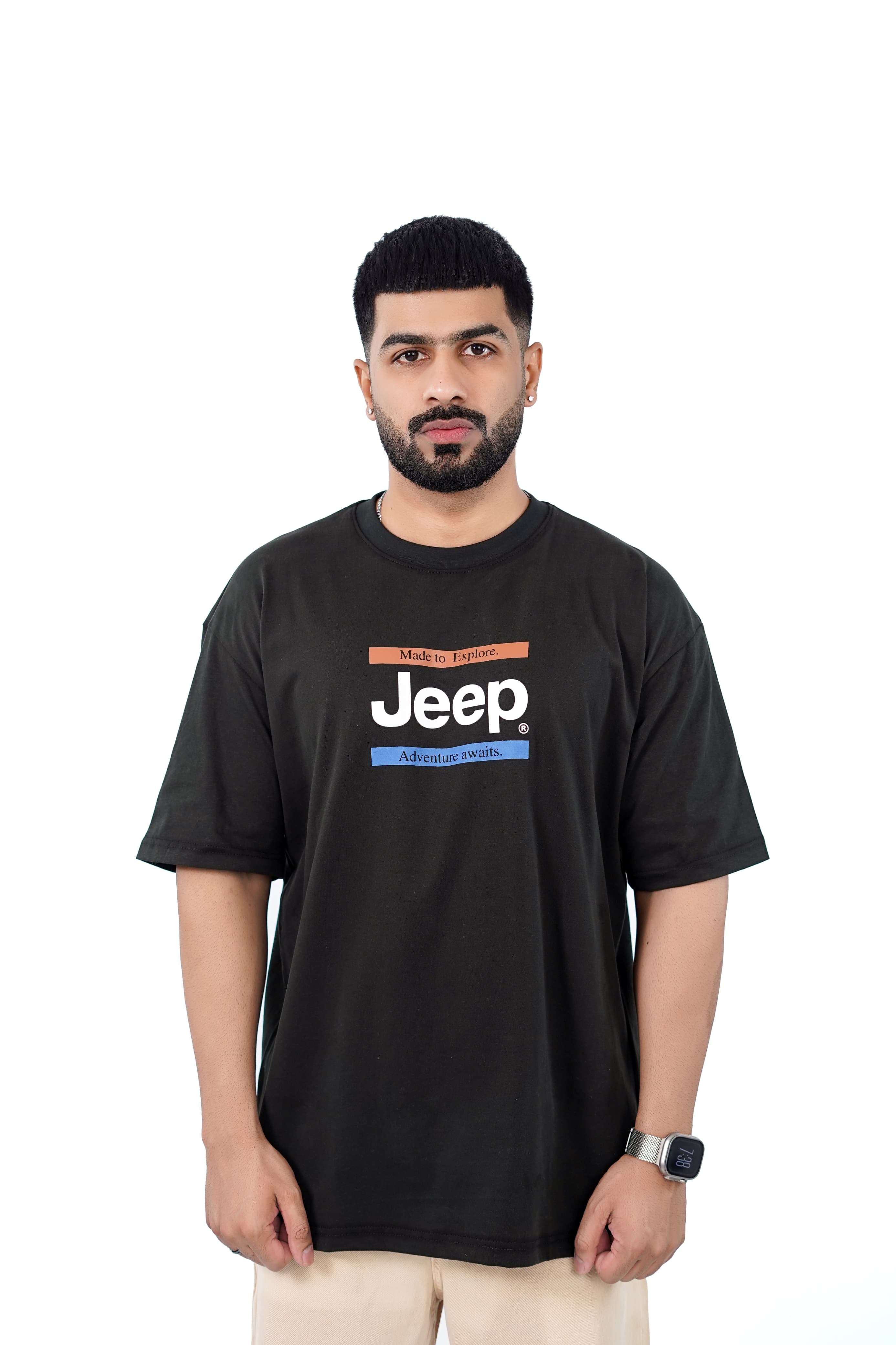 over sized Jeep Graphic T-Shirt