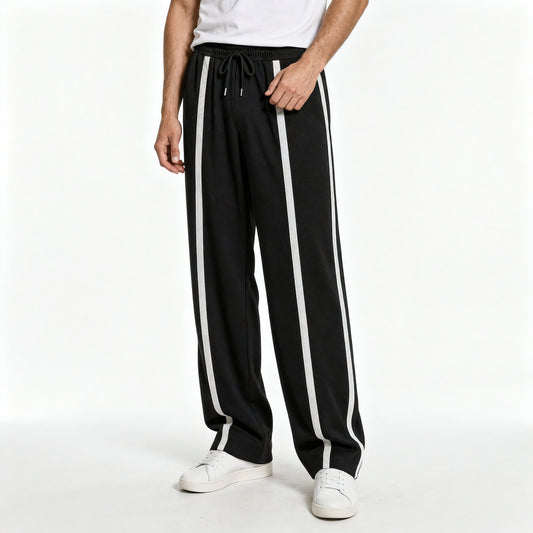 Contrast Strap Baggy Trousers