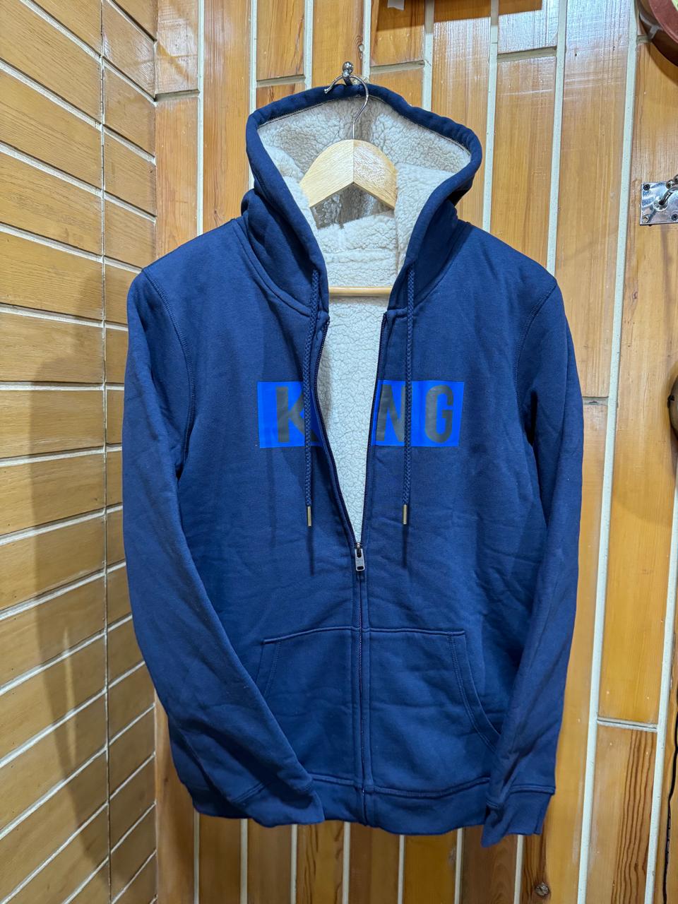 King Fur Hoodie Blue-02